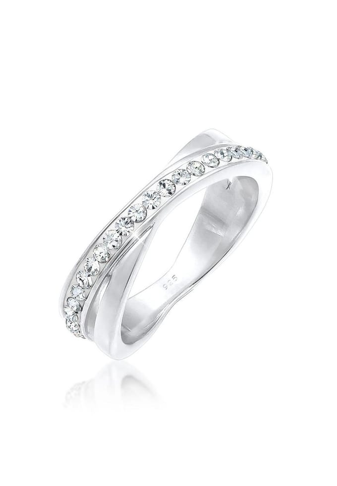 Elli - Ring - Dames Slag met Kristallen in 925 Sterling Zilver - Dames