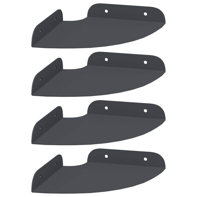 vidaXL - Hoek - Plank - 4 - st - Antraciet - 15 - x - 15 - x - 2 - cm