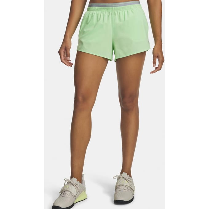 Under Armour Vanish Woven 3in Shorts Dames-groen, grijs
