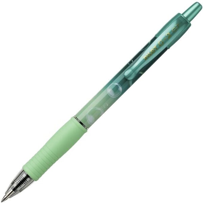 Gelschreiber PILOT G-2 Bubble grün mittelblau schreibend
