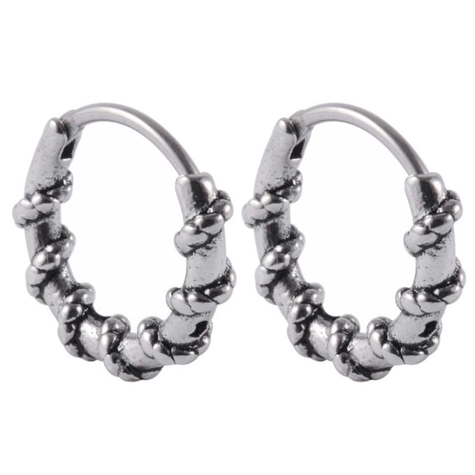 Fako Bijoux® - Bali Oorringen - Figi - 15mm - RVS - Staal - Zilverkleurig