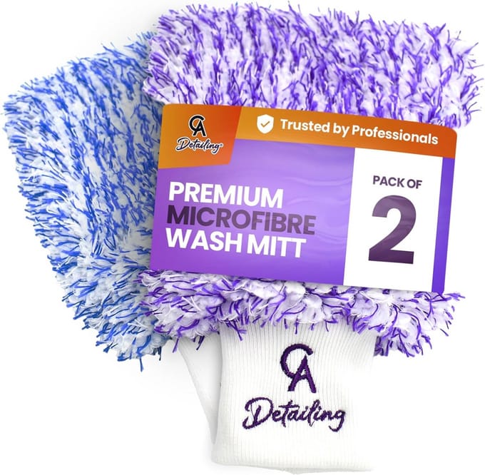 Autowashandschoen en Washandjes - 2 Pack voor Effectieve Auto-Reiniging