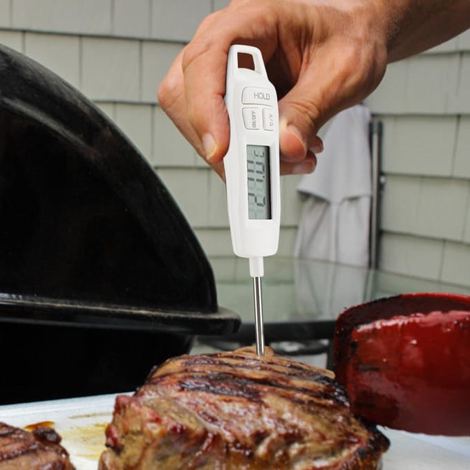 Digitale Voedsel Vloeistof Thermometer Keuken Koken BBQ Grill Temperatuur Tester white