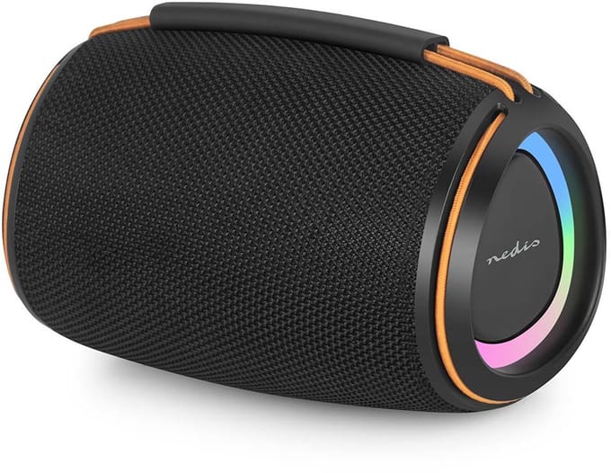 Nedis Bluetooth Speaker - Draagbaar - Draadloze Muziek Box - 6 uur - Oranje / Zwart