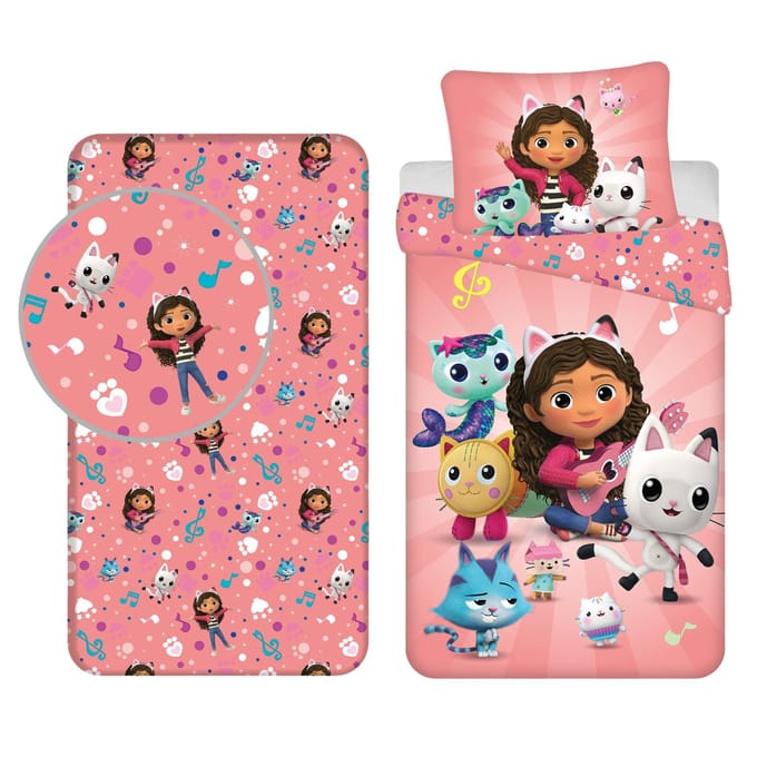 Gabby's Dollhouse Dekbedset - Dekbedovertrek - Hoeslaken - Kussensloop