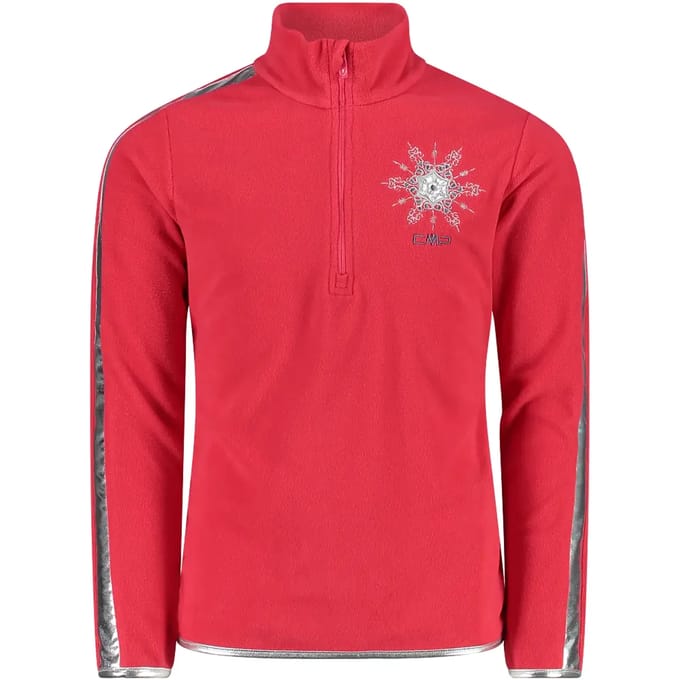 Fleece col roulé met een halve rits voor meisjes CMP