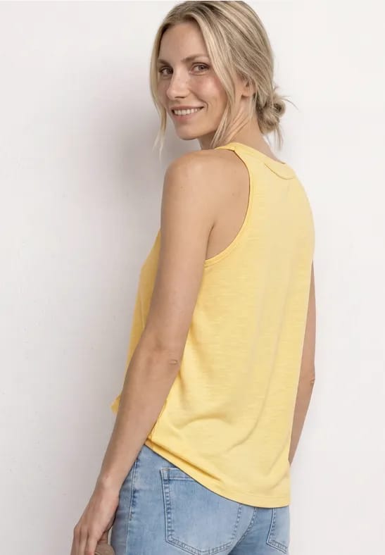 Top met V-hals en decoratief detail
