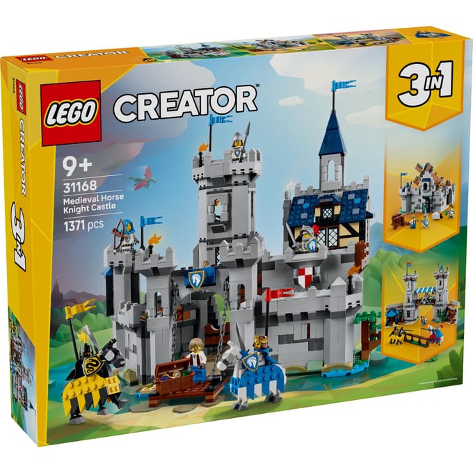 LEGO 31168 Creator 3in1 Middeleeuws Kasteel met Ridders te Paard Bouwsets