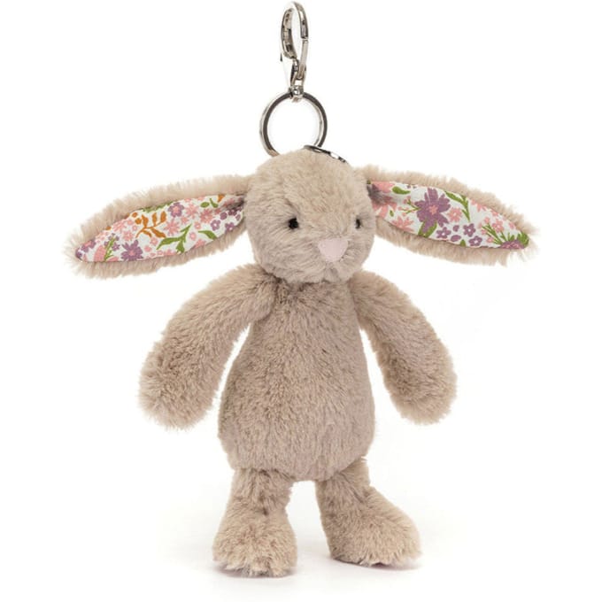 Jellycat bag charm bunny petal beige