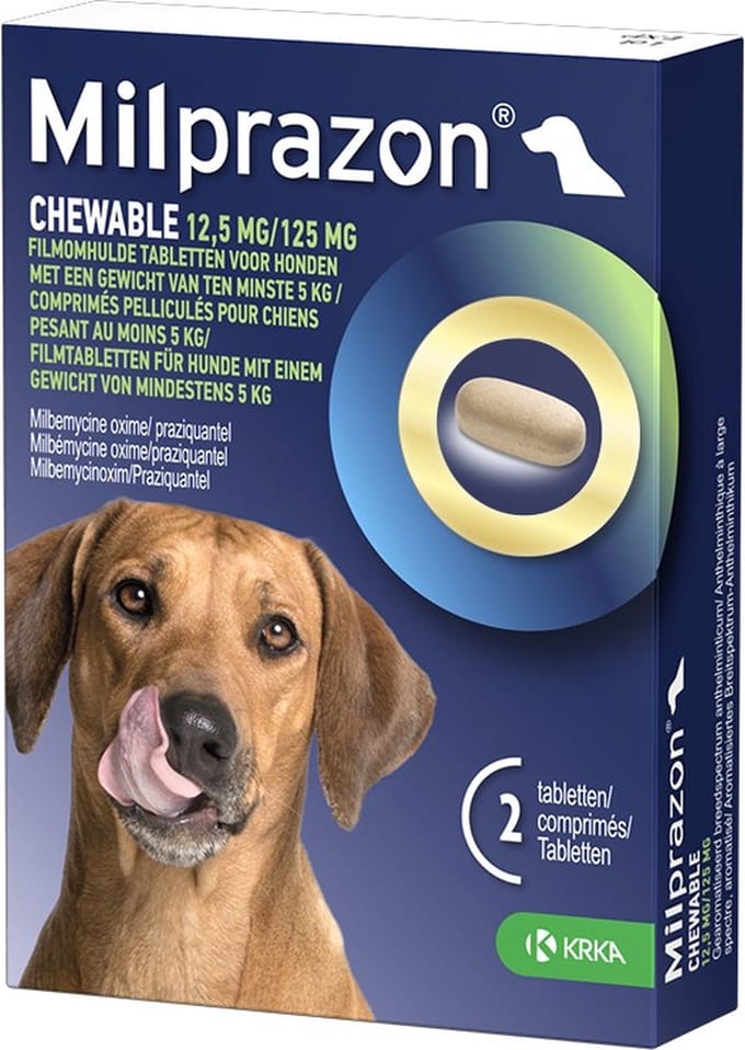 Krka Milprazon Kauwtabletten Ontwormingstabletten Hond