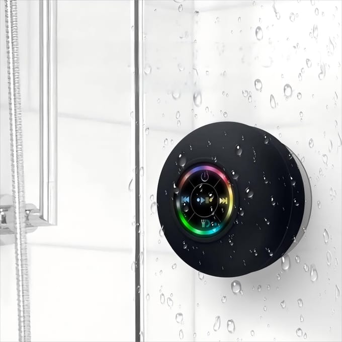 Douche Luidspreker - Draagbare Trompet - Muziek Luisteren - Waterdicht Zuignap - 10 Meter Bereik - Zwart