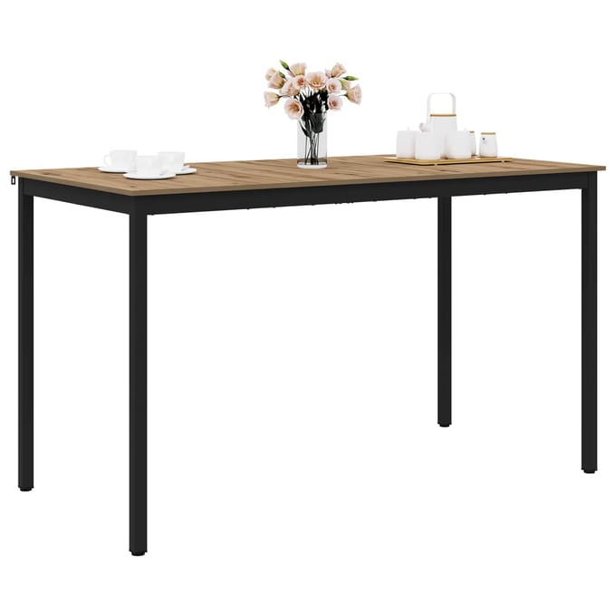 vidaXL - Staande - Bartafel - Bewerkt - hout - Rechthoekig