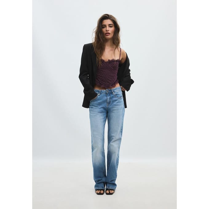 Stradivarius Getailleerde crop top met bloemenprint  Purper XL