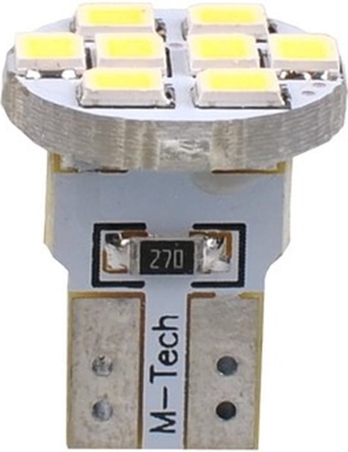 M-Tech LED W5W 12V - Basic 8x Led diode - Wit - Set