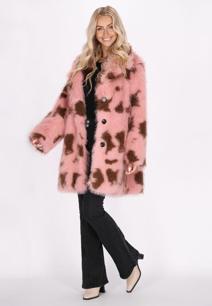 IZIA jas Dames Roze bruin