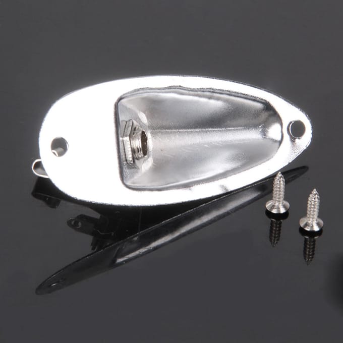 6,35 mm elektrische gitaar/bas-pickup-jack draagbaar zilver