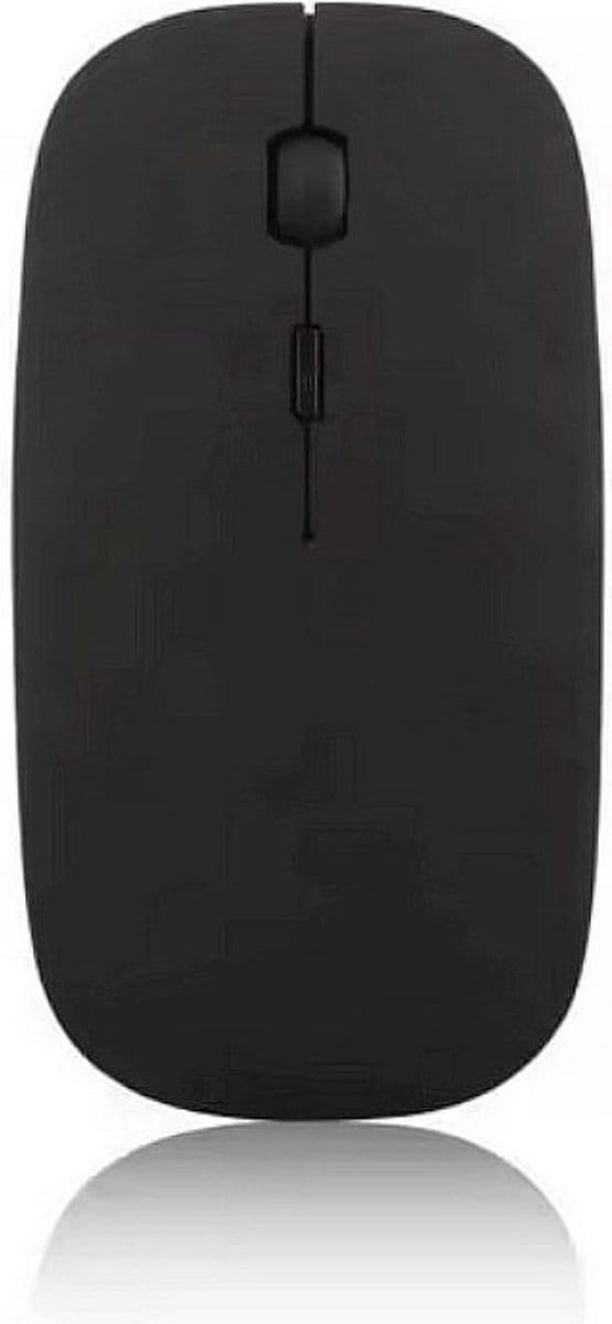 Draadloze-oplaadbaar dual mode muis 2.4GHz USB-Bluetooth-Zwart.