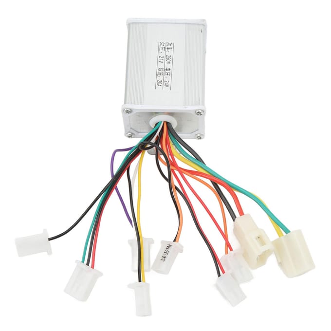 Contrôleur de moteur à balais de scooter Boîtier de contrôle de vitesse pour vélo électrique tricycle 24V 250W white