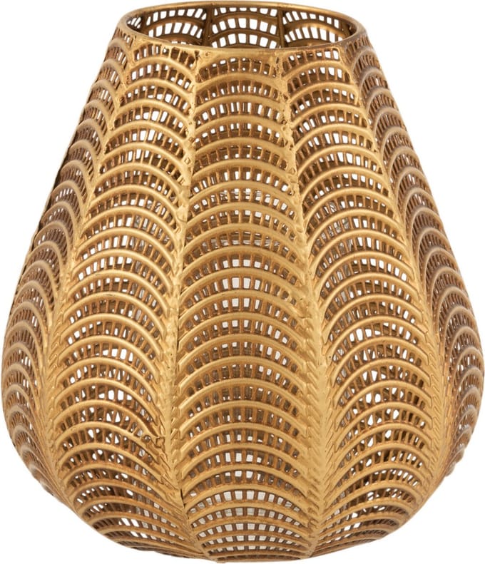 J-Line windlicht Gala - ijzer - goud - small