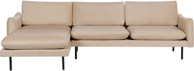 VINTERBRO - Hoekbank - Beige - Rechtszijdig - Fluweel