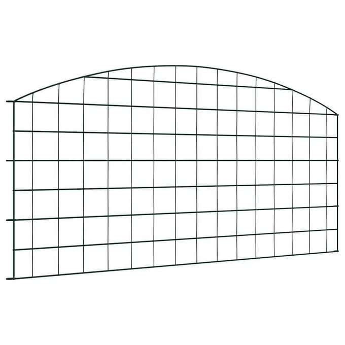 vidaXL - Vijverhekset - 5 - st - 100 - x - 50 - cm - Staal - Groen