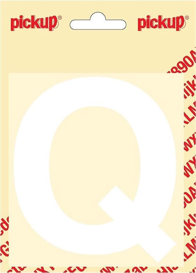 Pickup plakletter Helvetica 100 mm - wit Q