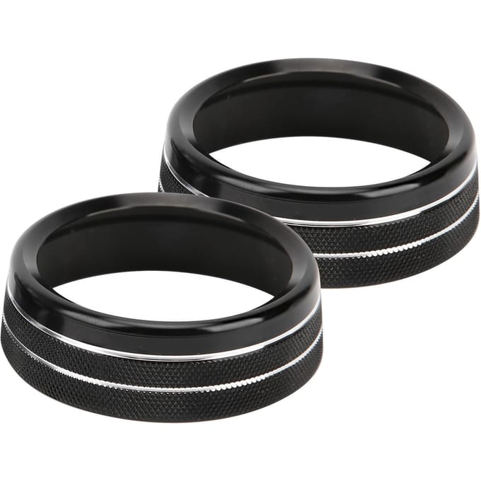 2 stuks Airconditioning Knop Sierringen Zwart Decoratie Vervanging voor Ford Mustang Focus black