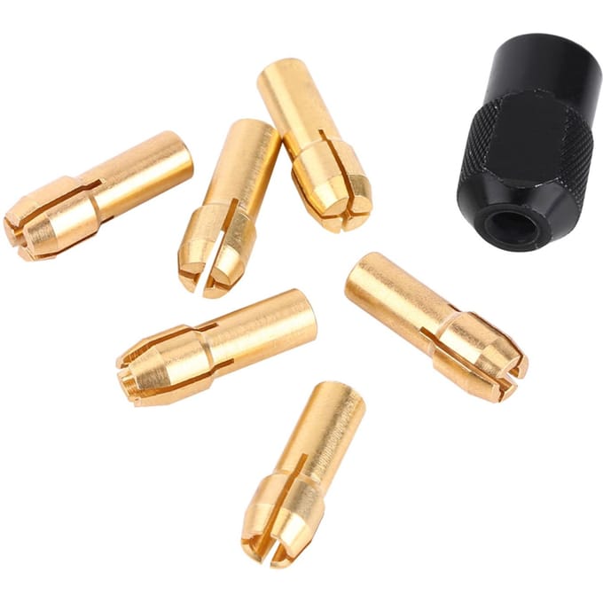 6 stuks Spantanghulzen Grijpcapaciteit Bereik 1 mm-3,2 mm met M8*0,75 Dop Past op Roterende Gereedschappen