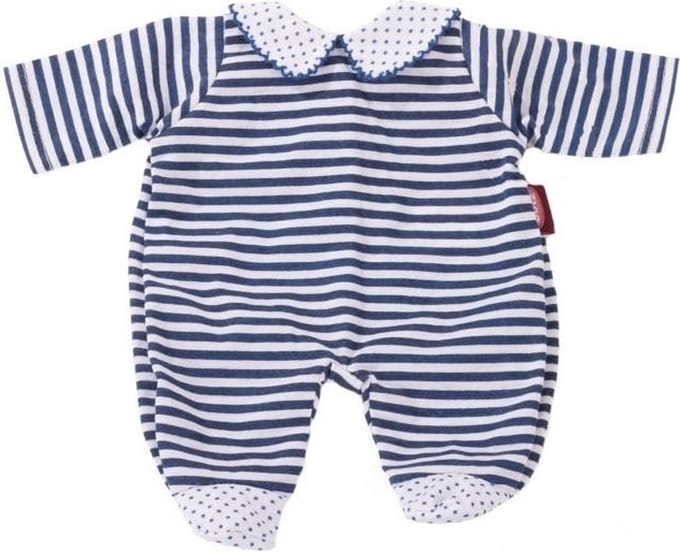 Götz poppenkleding blauw gestreept rompertje voor babypop van 30-33cm