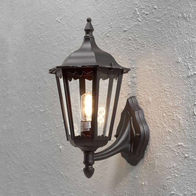 Konstsmide Firenze - Wandlamp opwaarts 48cm - 230V - E27 - matzwart