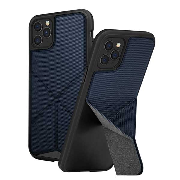 UNIQ Transforma Serie - iPhone 11 Pro Max Case - Niebieski - Magnetisch Standaard - Schokabsorberend