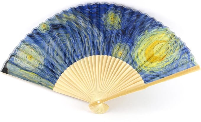 Lanzfeld - Waaier - Handwaaier - Bamboe - Van Gogh - Sterrennacht