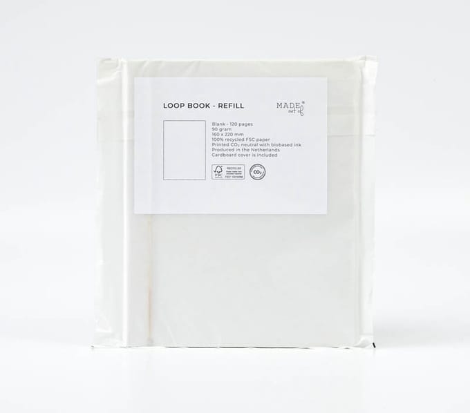 Vulling notitieboek LOOP & LOOP LUXE - Blanco papier - Navulling Notitieboek - Journal - Logboek - Notebook - Duurzaam - FSC | MADE out of