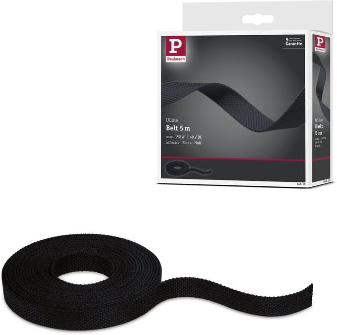 ULine Riem 5m Dacron Textil Koper Zwart