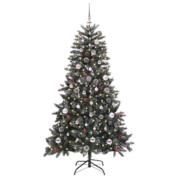 vidaXL - Kunstkerstboom - Groen - 150 - cm - PVC - en - Plastic - en - Staal