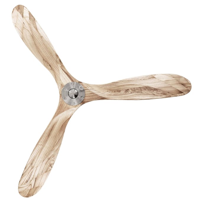 CasaFan Plafondventilator ECO GENUINO, chroom/licht hout Ø 152 cm, stil