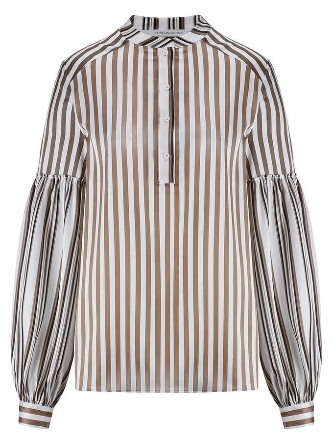 Lange slip-on blouse Van HERZEN´S ANGELEGENHEIT wit