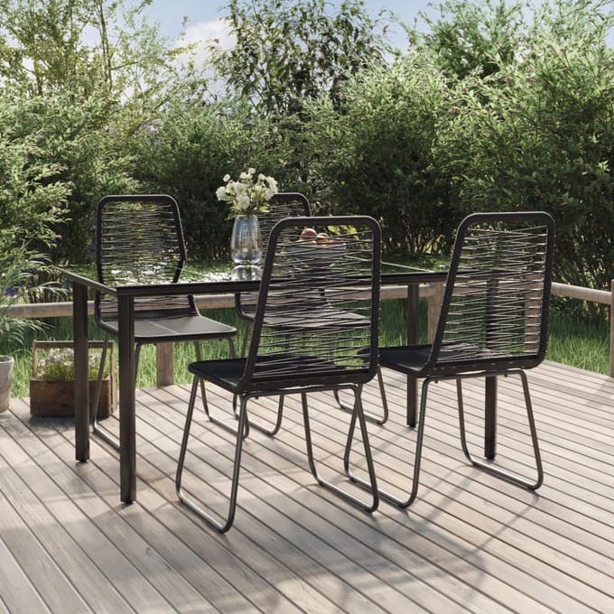 vidaXL - 5-delige - Tuinset - zwart