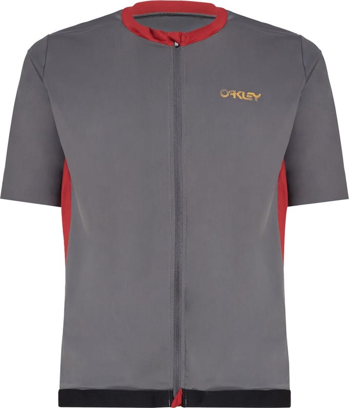 Oakley Apparel Point To Point Korte Mouw Wielertrui Grijs S Man