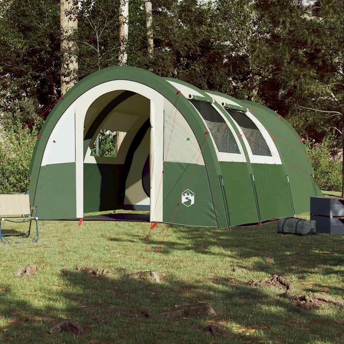 Vidaxl Kampeertent, 4-Persoons, Tunnelmodel, Groen, Waterdicht