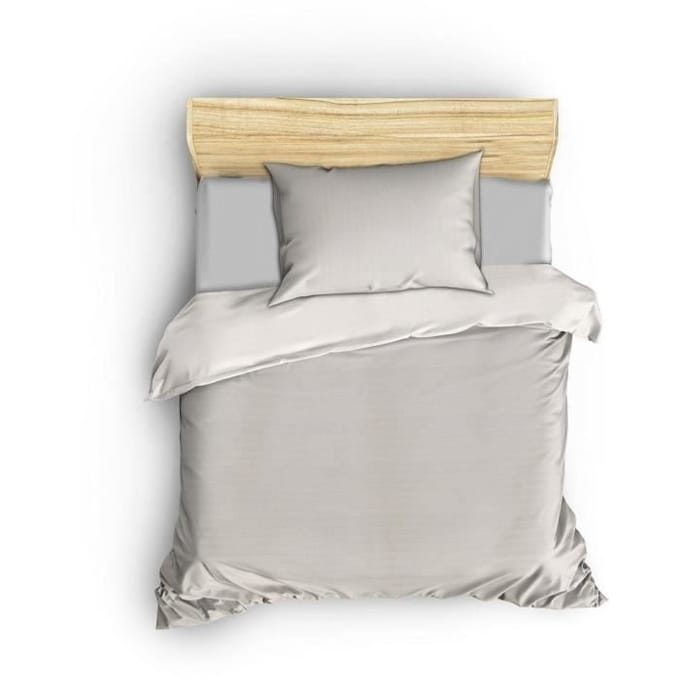 Beddengoedset - 1 dekbedovertrek 220 x 240 cm + 2 kussenslopen 60 x 60 cm - 80% katoen, 20% polyester - Crème