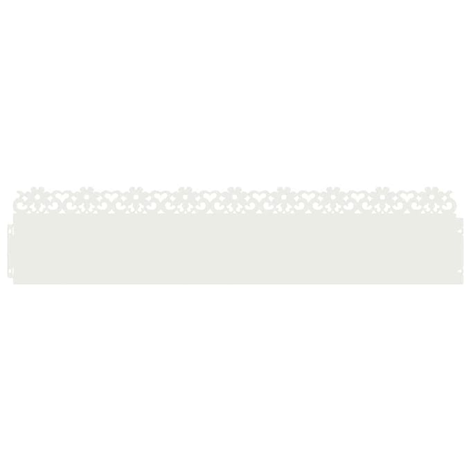 vidaXL - Gazonranden - 20 - st - 103 - x - 0,05 - x - 22 - cm - Staal - Wit