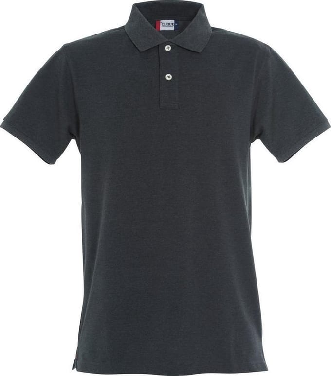 Clique Stretch Premium Polo 028240 - Antraciet Melange - S