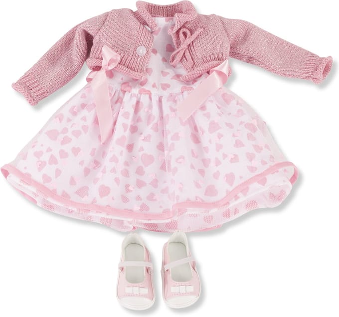 Götz poppenkleding Combinatie Pink love voor pop van 45-50cm
