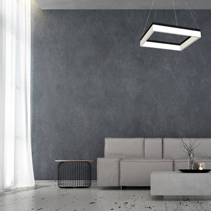 Eko-Light Hanglamp Nero, kunststof, zwart, 1-lamp, 32 W
