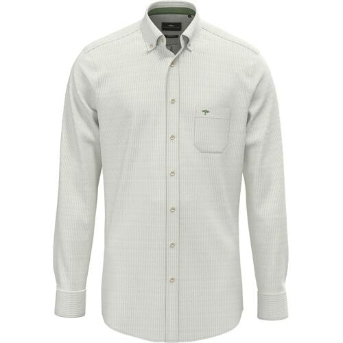 Fynch-Hatton Overhemd Fine Stripe Washed Oxford Avocado / male