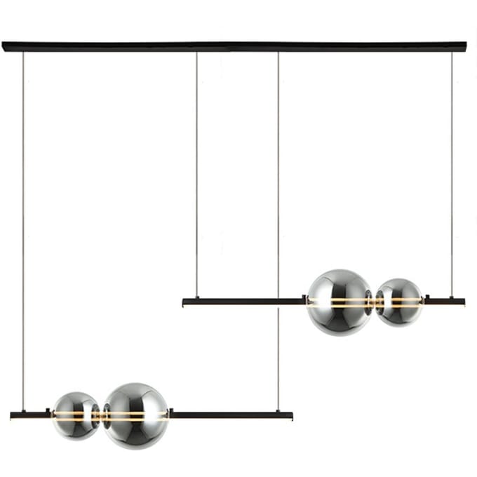 Zambelis LED hanglamp 22234 lengte 105 cm zwart/rook