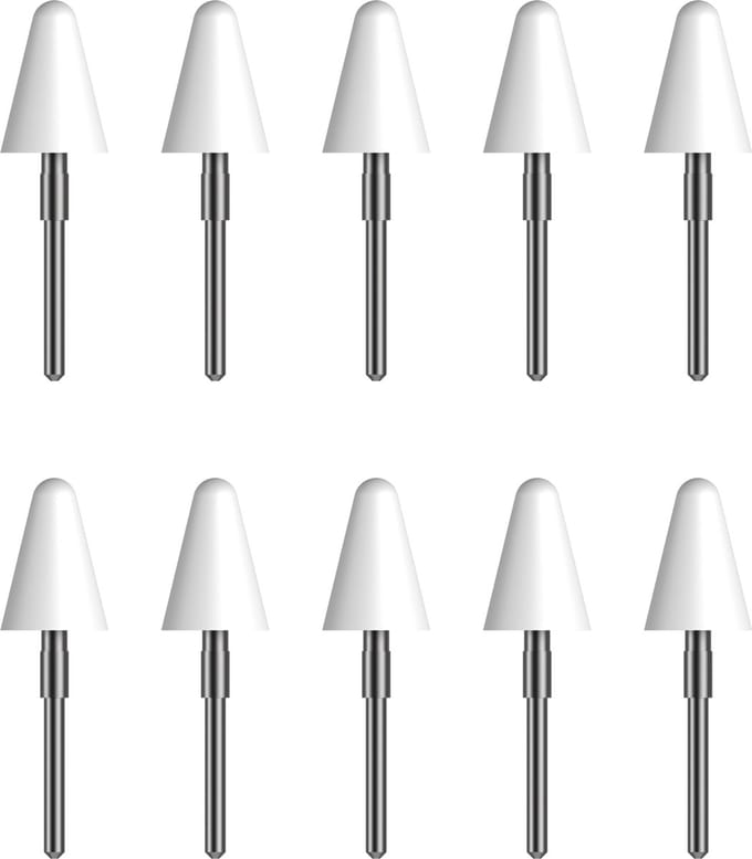 Kobo Stylus 2 vervangende penpunten - Wit - 10 stuks