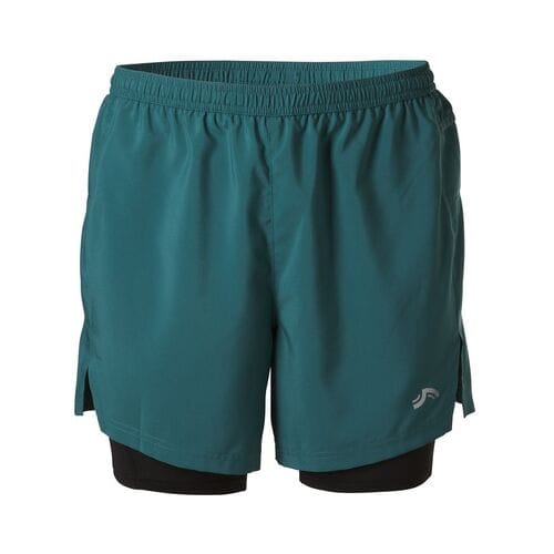 CRIVIT Heren 2-in-1 sportbroekje (Petrol, S)