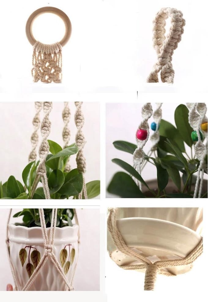 New Age Devi - Handgemaakte Plantenhangers - Bloempothangers - Wanddecoratie - Tuininterieur